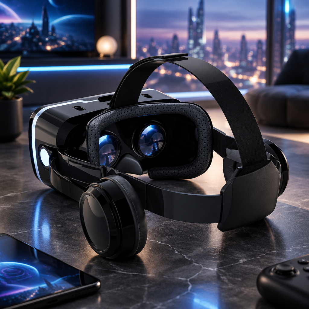 Virtual Reality Glasses with Headphones